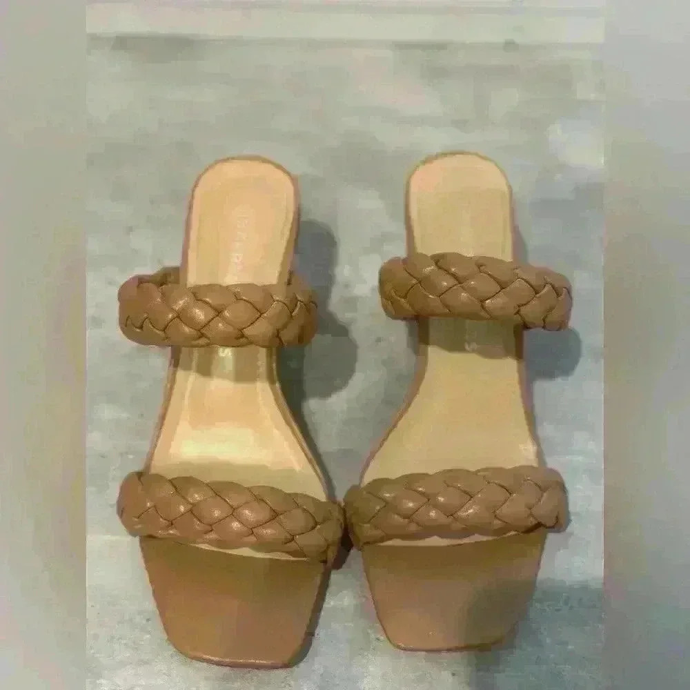Sincerely Jules Onyx Braided Sandals Size 8‎